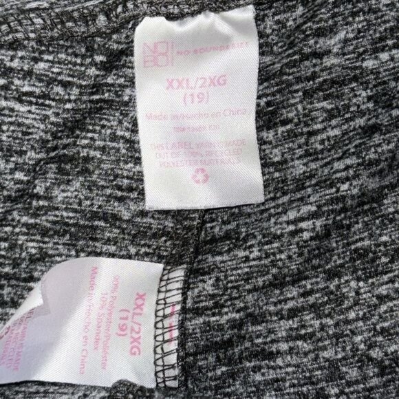 No Boundaries Womens XXL Black Heathered Leggings With Lace-Up Ankle Detail - Picture 4 of 7